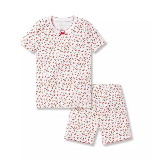 Kid's Pima Snug Fit Short Set in Cherry Orchard