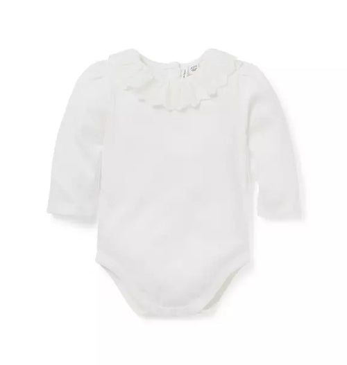 Baby Pointelle Ruffle Collar Bodysuit