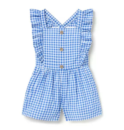 Gingham Ruffle Romper