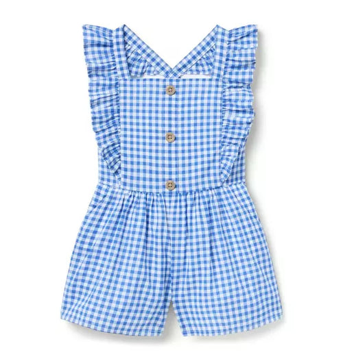 Gingham Ruffle Romper