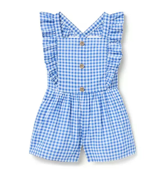 Gingham Ruffle Romper