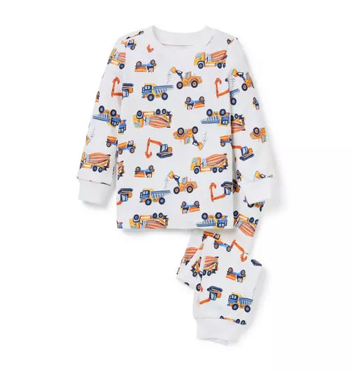 Good Night Pajama In Construction Trucks