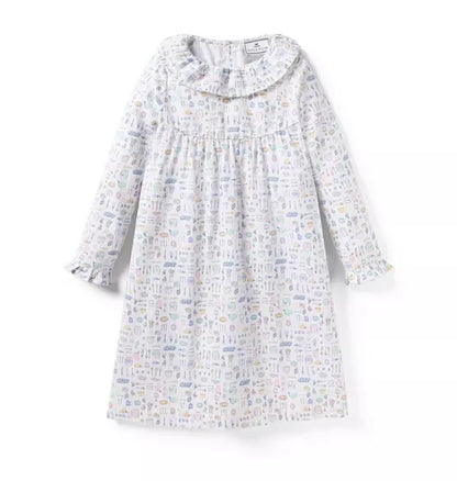 Kid's Twill Scarlett Nightgown in Baking Spirits Bright