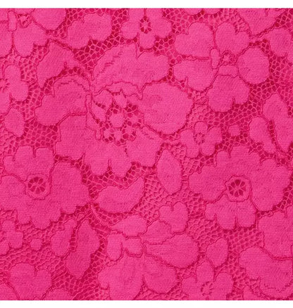 Floral Lace Ruffle Trim Dress