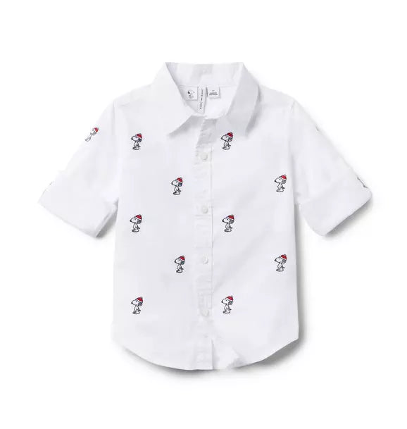 PEANUTS™ Snoopy Santa Poplin Shirt