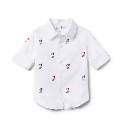 PEANUTS™ Snoopy Santa Poplin Shirt