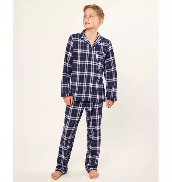 Children's Brushed Twill Pajama in Oxford Tartan