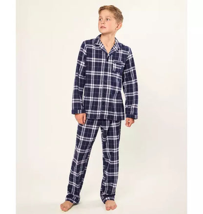 Children's Brushed Twill Pajama in Oxford Tartan