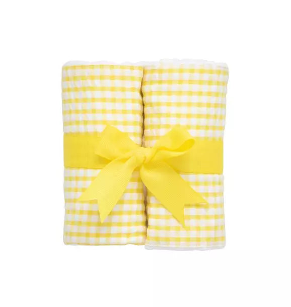 Big Check Set of Two Burp Cloths