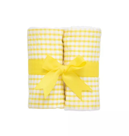 Big Check Set of Two Burp Cloths