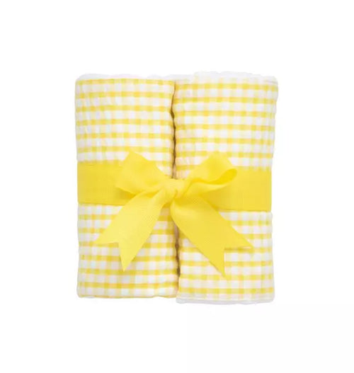 Big Check Set of Two Burp Cloths