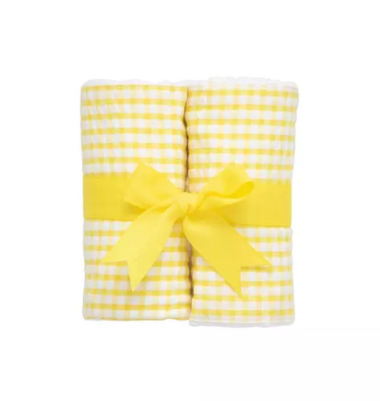 Big Check Set of Two Burp Cloths