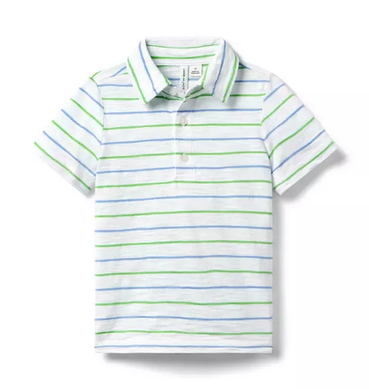 The Striped Slub Polo