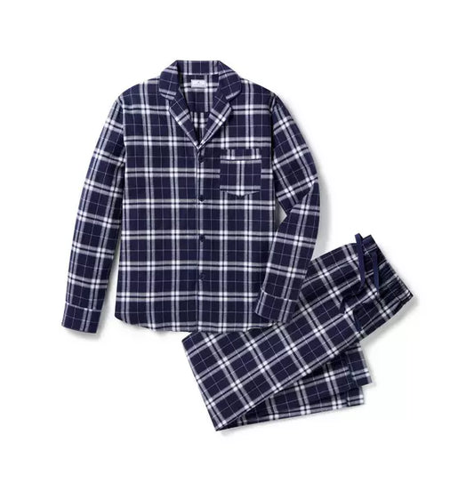 Men's Brushed Twill Pajama in Oxford Tartan