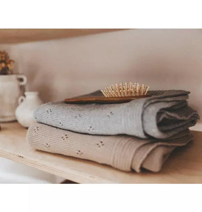 Flower Gray Baby Blanket