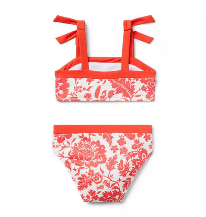 Recycled Floral Bow 2-Piece Swimsuit