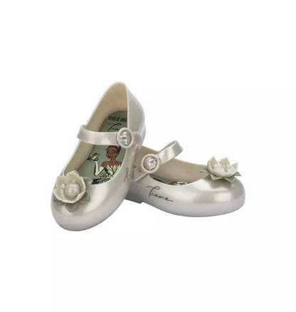 Toddler Sweet Love+Princess Mary Jane Ballet Flat in Metallic White