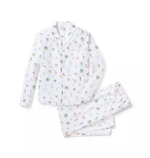 Men's Twill Pajama Set in 12 Days of Christmas