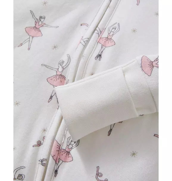 Baby's Pima Peekaboo Romper in Sugar Plum Fairy