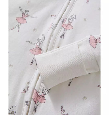 Baby's Pima Peekaboo Romper in Sugar Plum Fairy