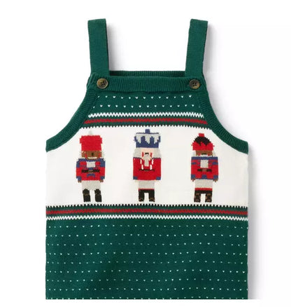 Baby Nutcracker Sweater Overall