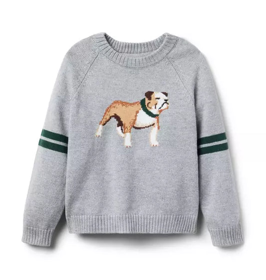Bulldog Striped Sweater