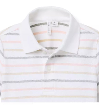 The Striped Pique Polo