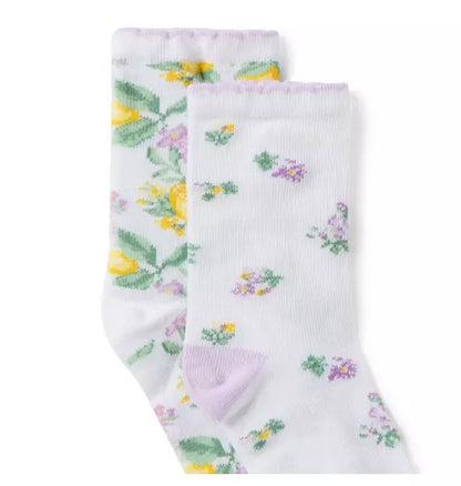 Lemon And Floral Sock 2-Pack