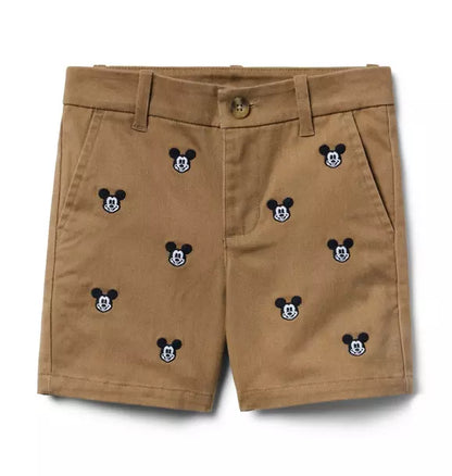 Disney Mickey Mouse Embroidered Twill Short