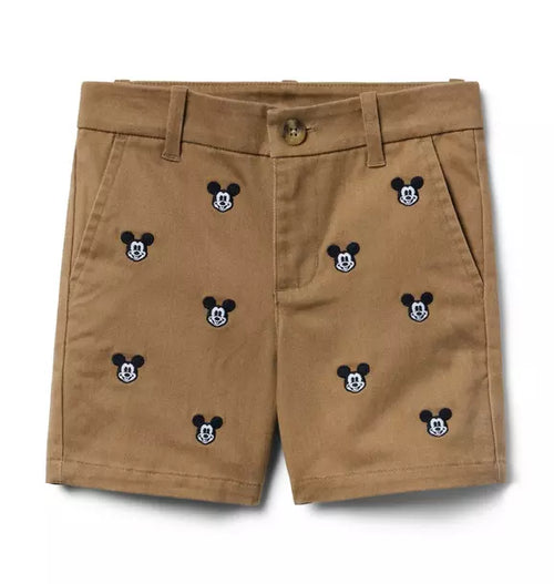 Disney Mickey Mouse Embroidered Twill Short