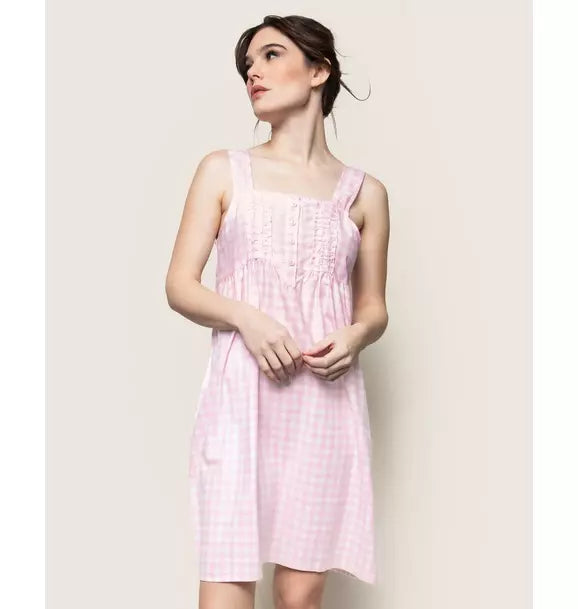 Women's Pink Gingham Charlotte Nightgown