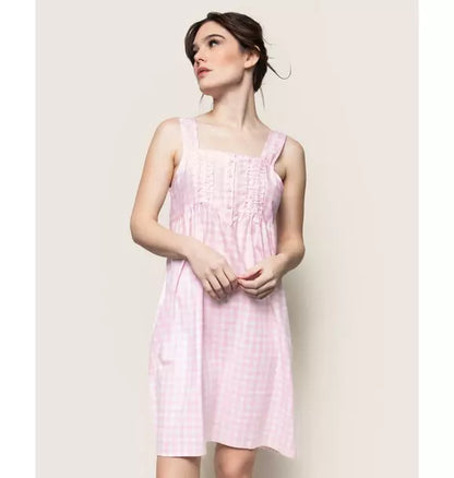 Women's Pink Gingham Charlotte Nightgown