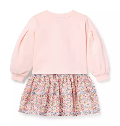Ditsy Floral Sweatshirt Dress