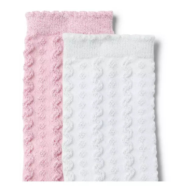 Sparkle Pointelle Sock 2-Pack