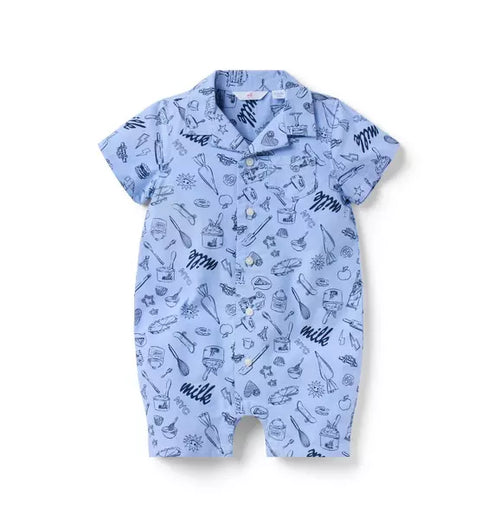 Milk Bar x Janie and Jack Slice Of Style Baby Romper