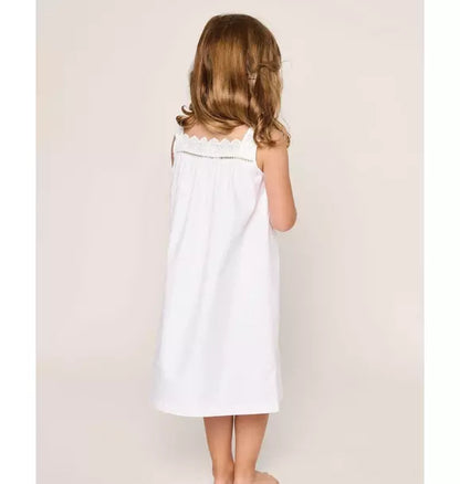 Girl's Twill Esme Nightgown in White
