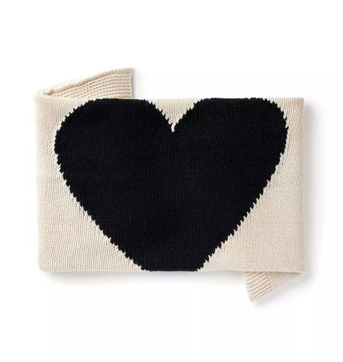 Black Heart Baby Blanket