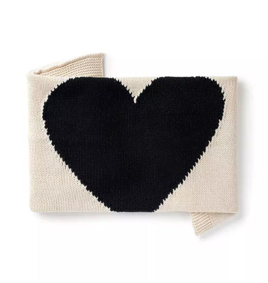 Black Heart Baby Blanket