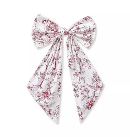 Wreath Bow in Red Timeless Toile