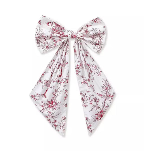 Wreath Bow in Red Timeless Toile