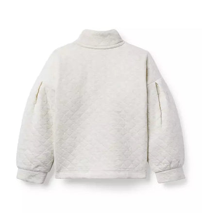 Quilted Half-Zip Sweatshirt