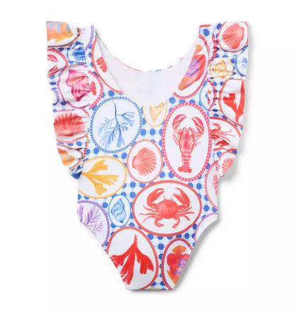 Recycled Ocean Icon Ruffle Swimsuit
