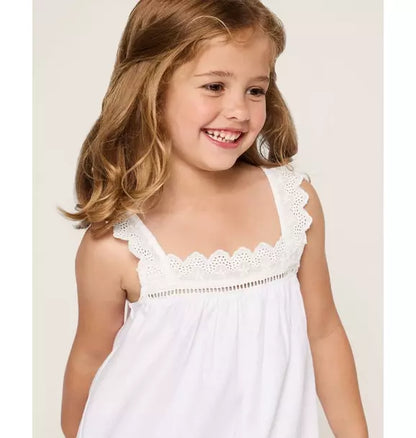 Girl's Twill Esme Nightgown in White