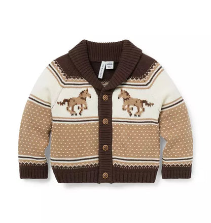 The Little Equestrian Baby Cardigan