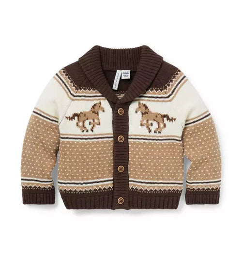 The Little Equestrian Baby Cardigan