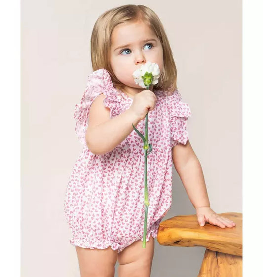 Infants Ruffled Romper in Sweethearts