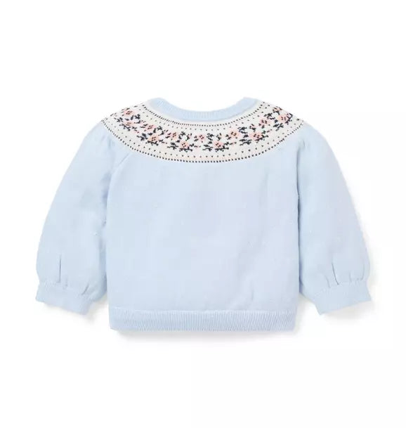 Baby Floral Fair Isle Cardigan