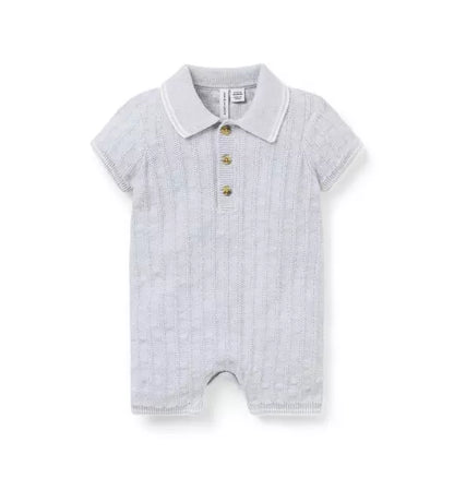Baby Collared Knit Romper