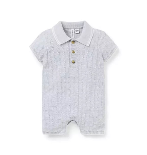 Baby Collared Knit Romper