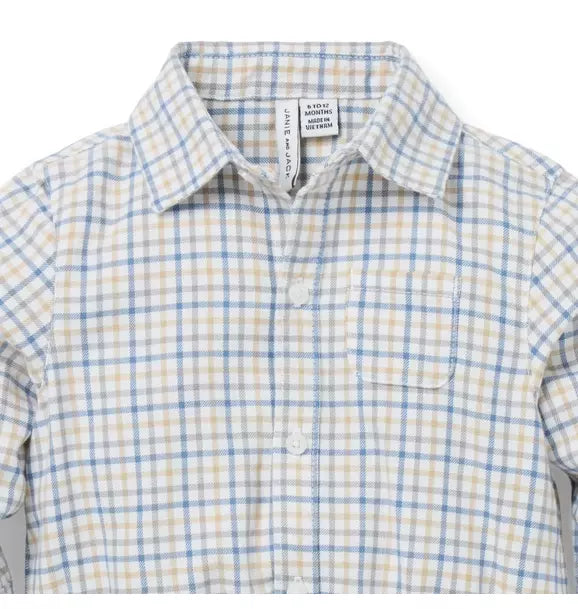 Baby Gingham Flannel Bodysuit